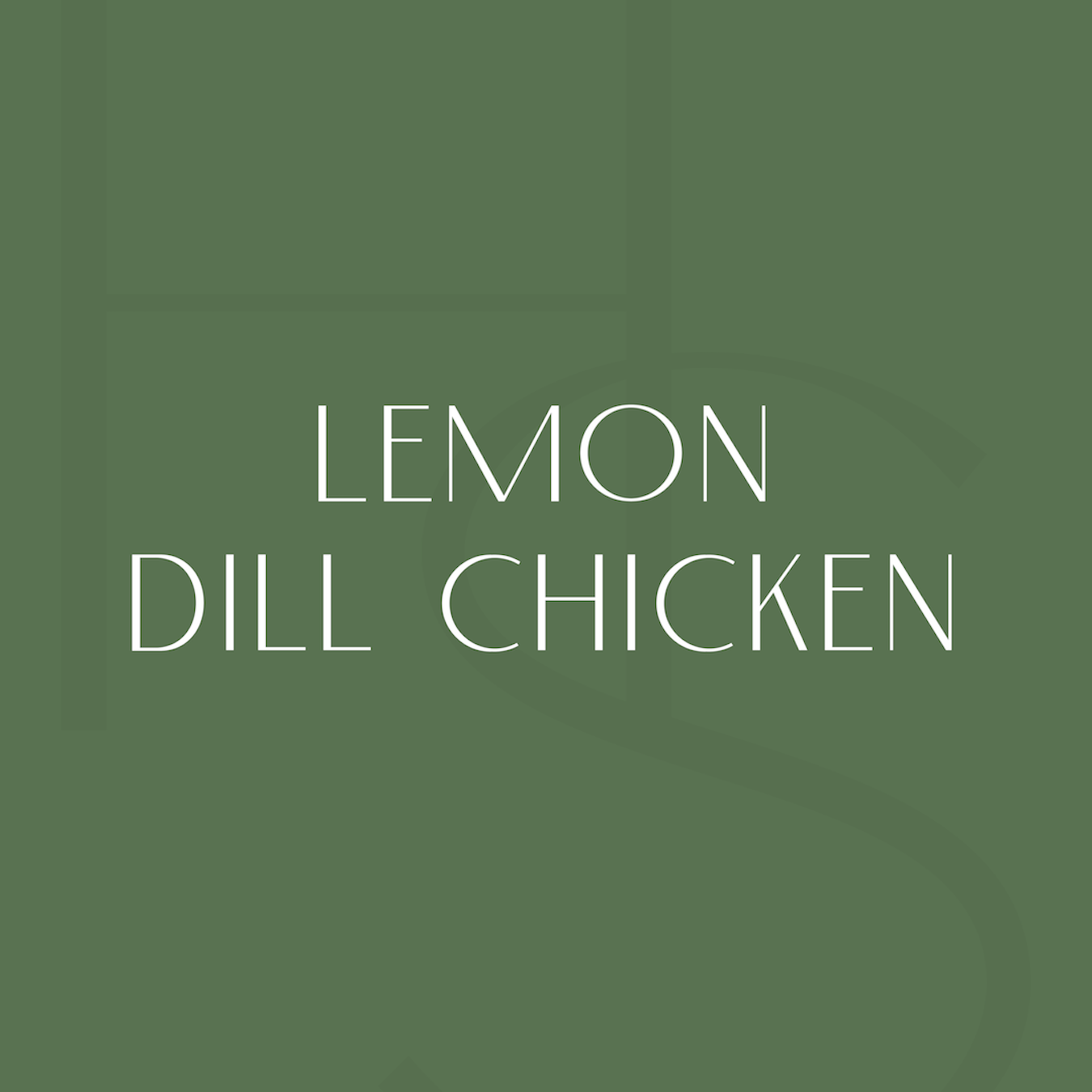 Lemon Dill Chicken