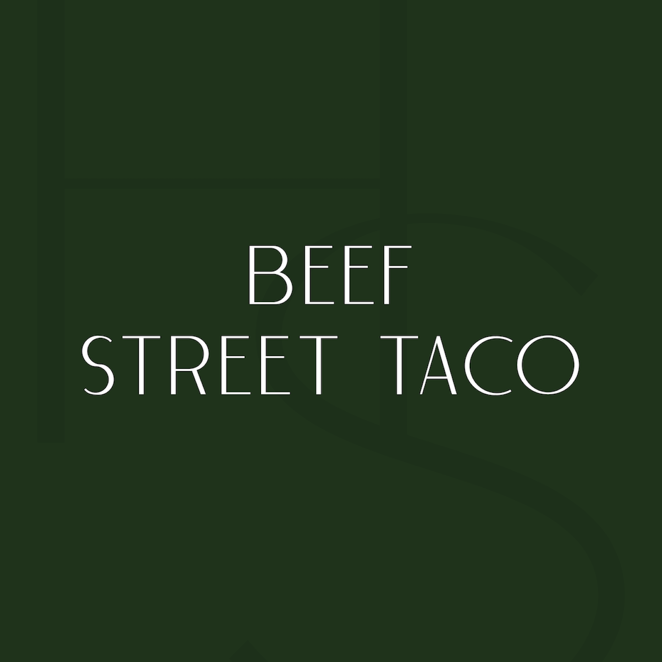 Beef Street Taco